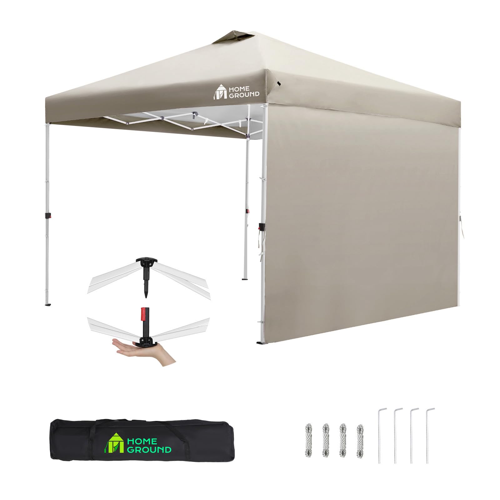 Amazon | HomeGround ワンタッチ タープテント 2.5m×2.5m 【センター